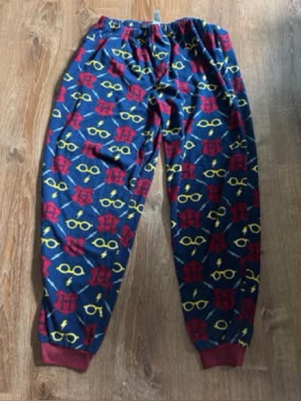 Adult Navy Blue Harry Potter Glasses & Crest Pajama Pants XXL